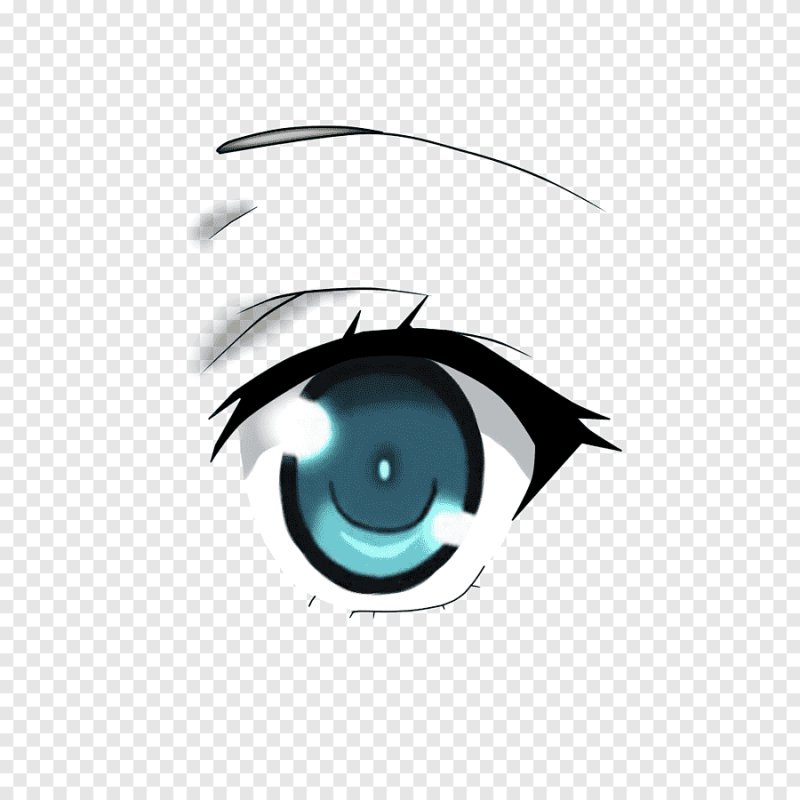 Глаза аниме на прозрачном фоне