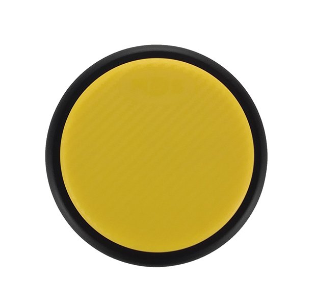 Черный круг на желтом фоне
