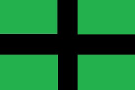 Флаг белый крест на зеленом фоне