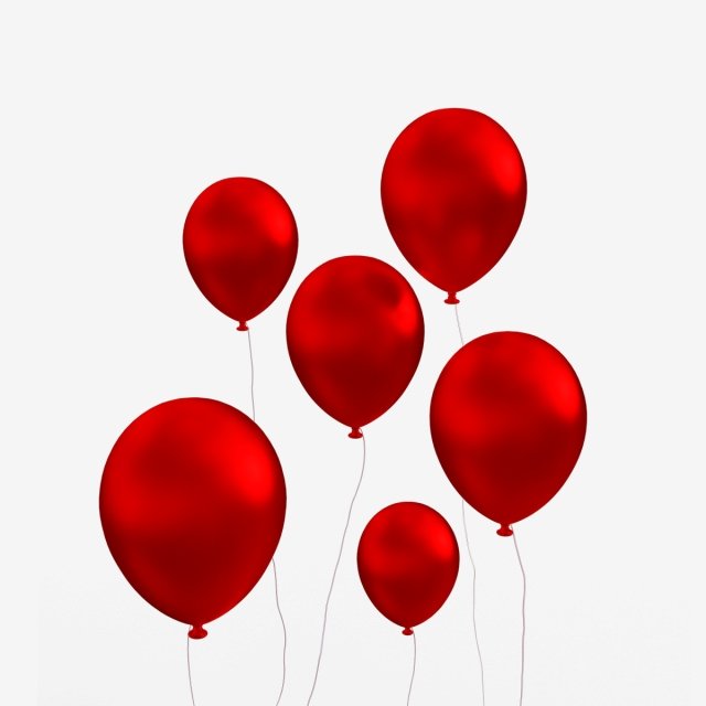 Фон красные воздушные шары