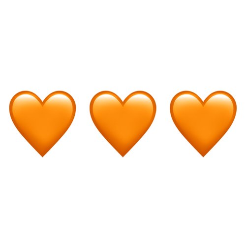 Фон оранжевое сердце