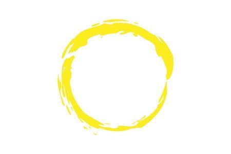 Картина желтый круг на красном фоне