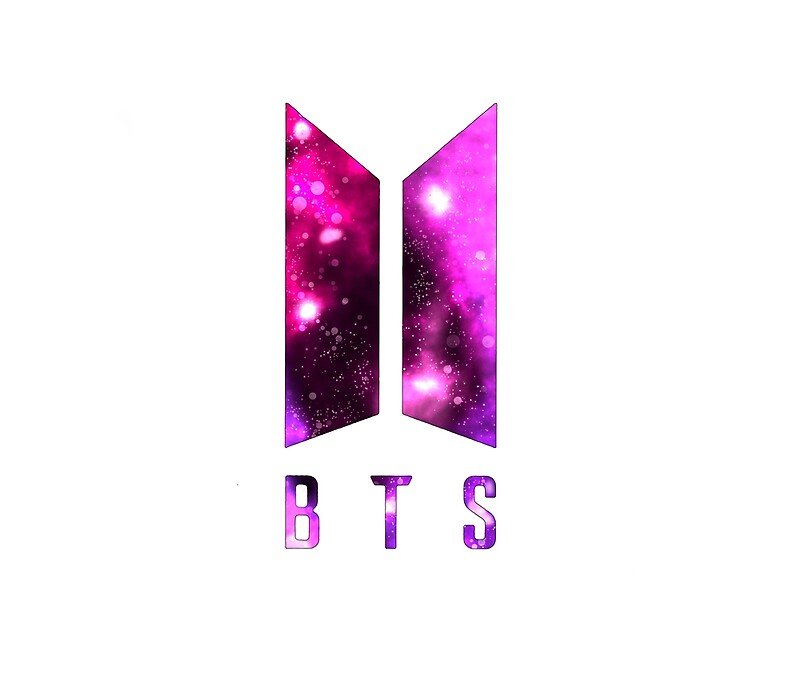 Логотип bts на фиолетовом фоне