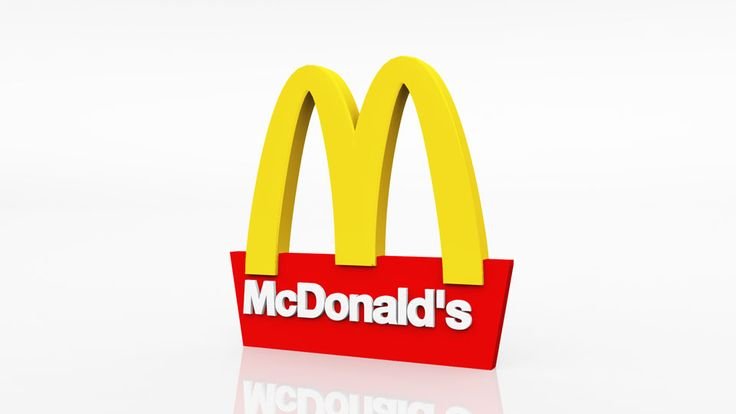 Логотип макдональдс на белом фоне