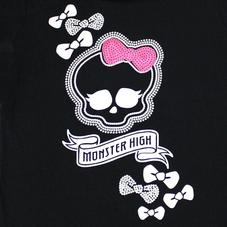 Логотип монстер хай на черном фоне