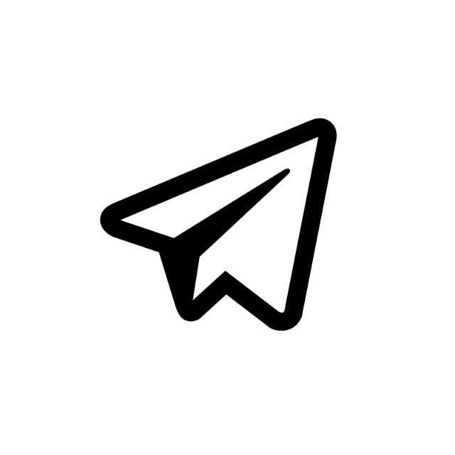 Логотип телеграмм на черном фоне