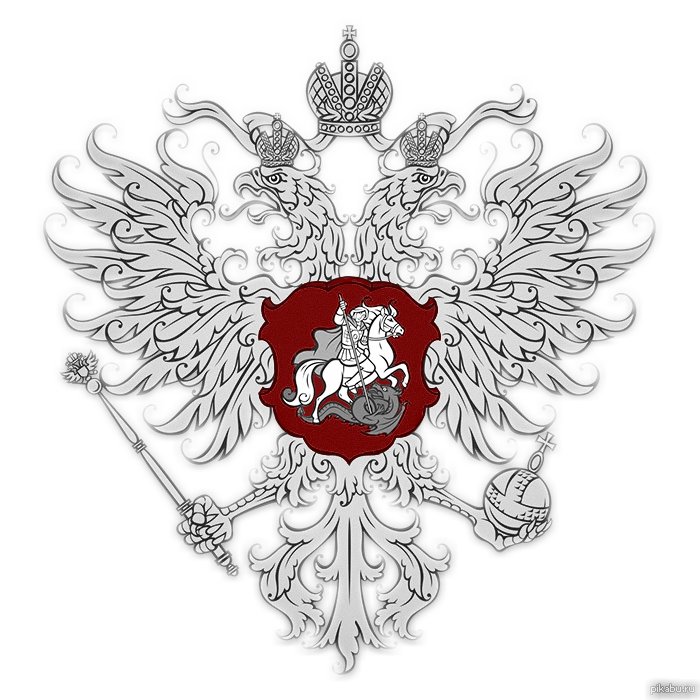 Русский герб на белом фоне