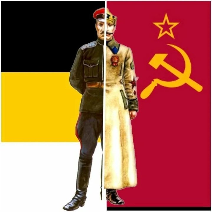 Солдат на фоне имперского флага