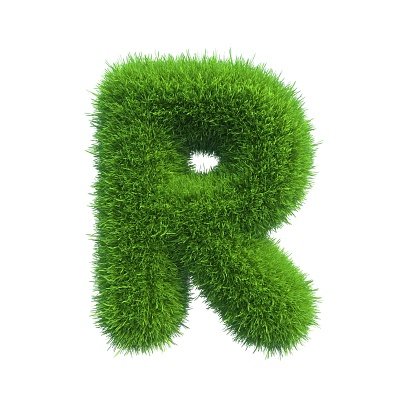 Зеленые буквы на белом фоне