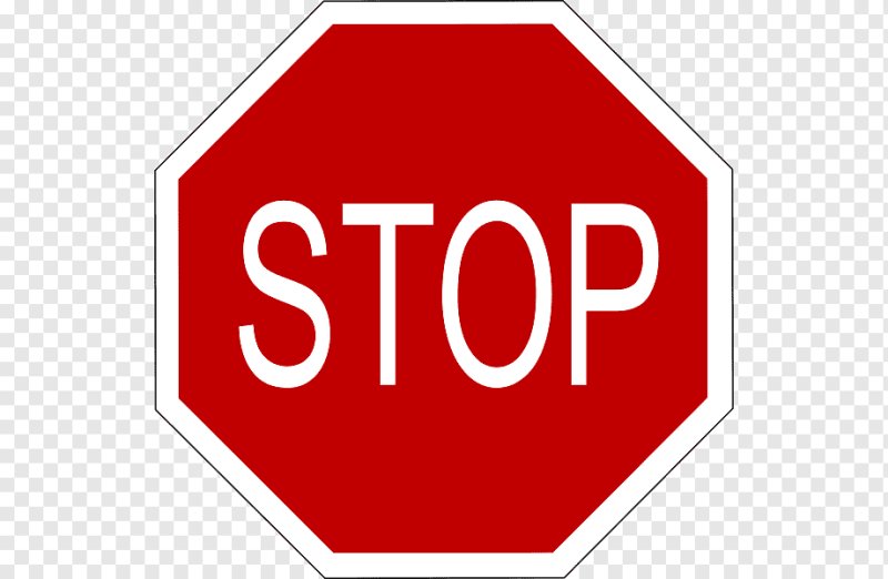 Знак stop на красном фоне
