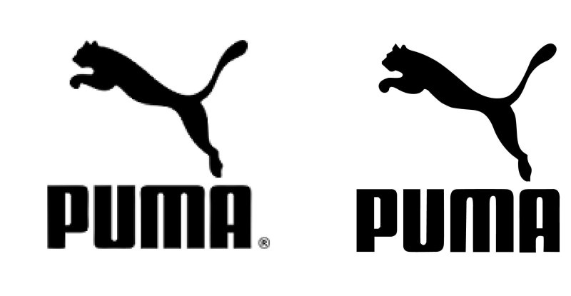 Надпись puma на белом фоне