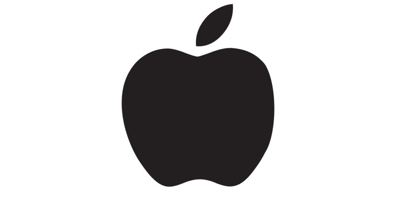Логотип аппле на белом фоне