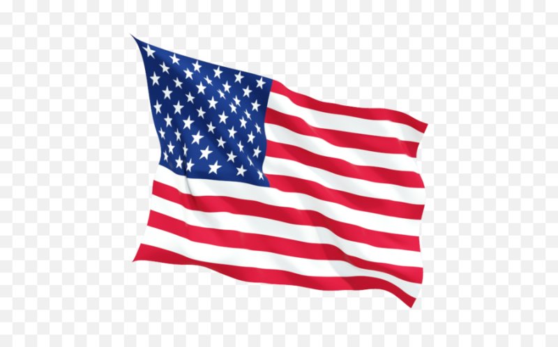 Американский флаг на белом фоне