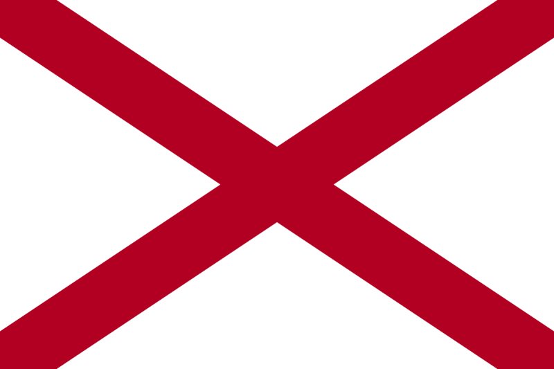 Андреевский флаг на красном фоне с белым крестом