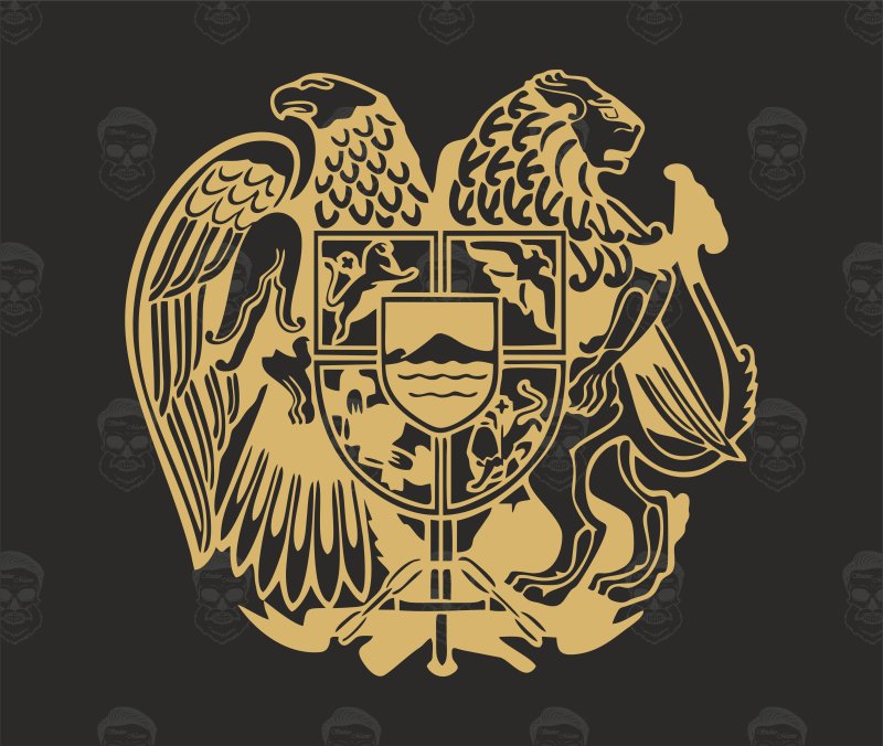 Армянский герб на белом фоне