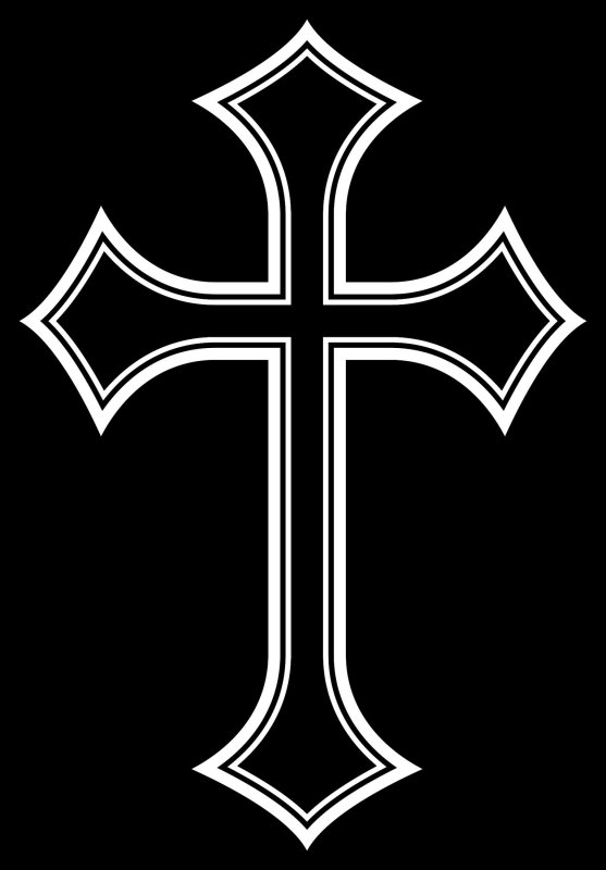 Армянский крест на черном фоне