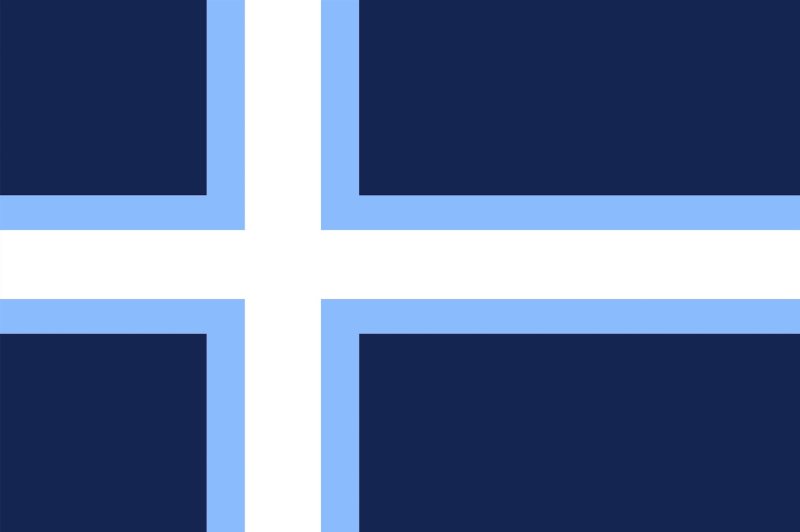 Белый фон с синим крестом