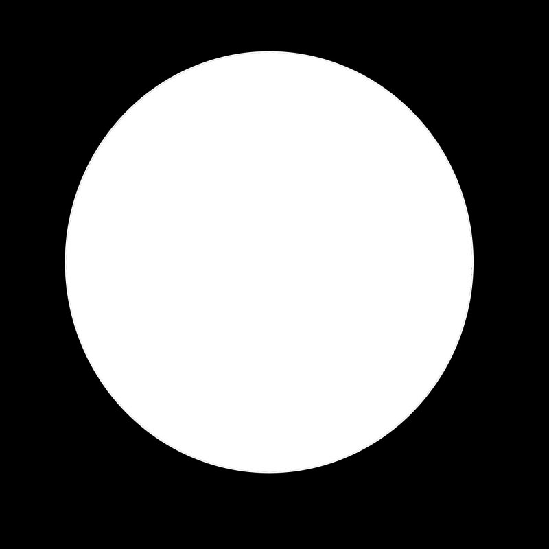 Белый круг на темном фоне