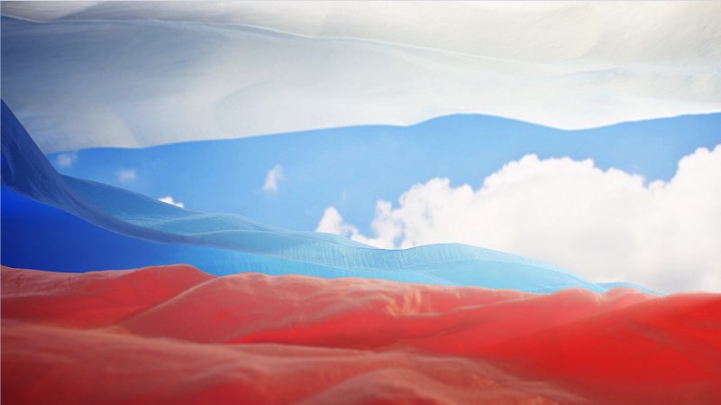 Бледный фон российский флаг