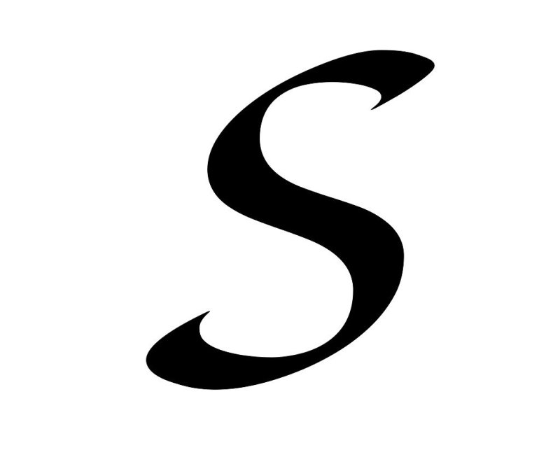 Буква s для логотипа с фоном
