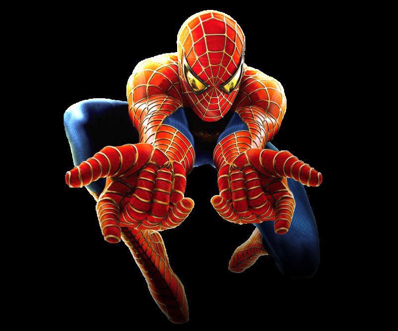 Человек паук на прозрачном фоне