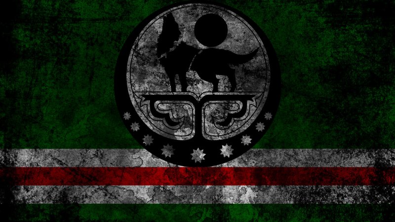 Черный фон чеченский флаг