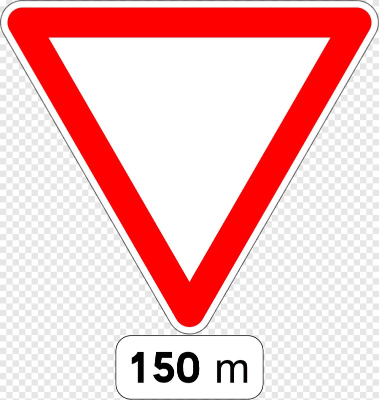 Дорожный знак треугольник с белым фоном