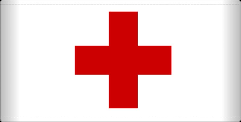 Эмблема красного креста на белом фоне