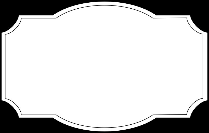 Фигурная рамка на белом фоне