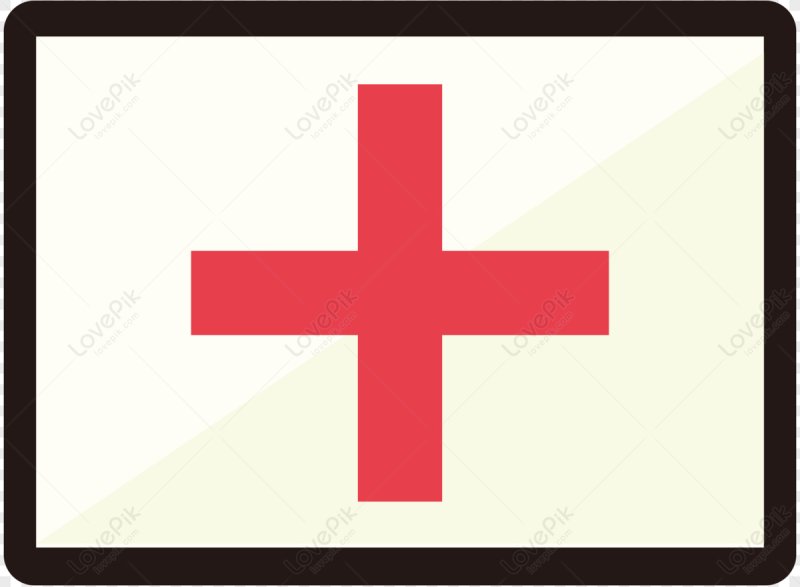 Фирма с логотипом креста на красном фоне