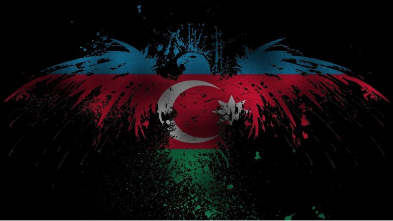 Флаг азербайджана на черном фоне