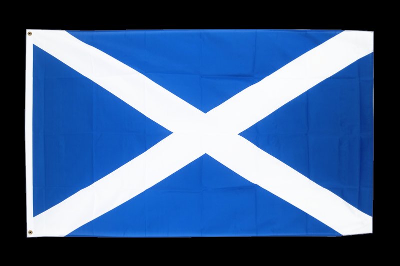 Флаг белый крестик на синем фоне