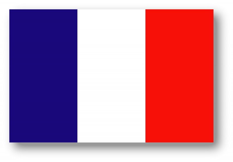 Флаг франции на белом фоне