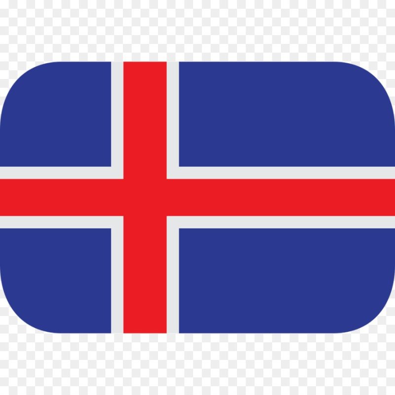Флаг исландии на белом фоне