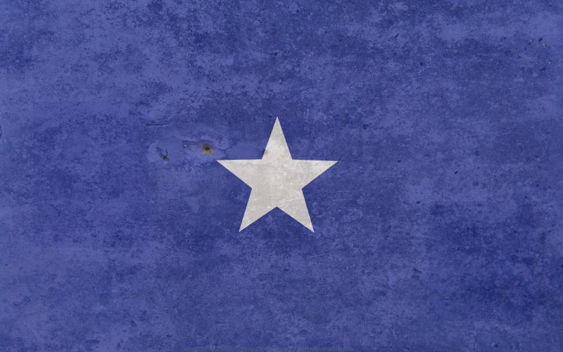 Флаг красная звезда на голубом фоне