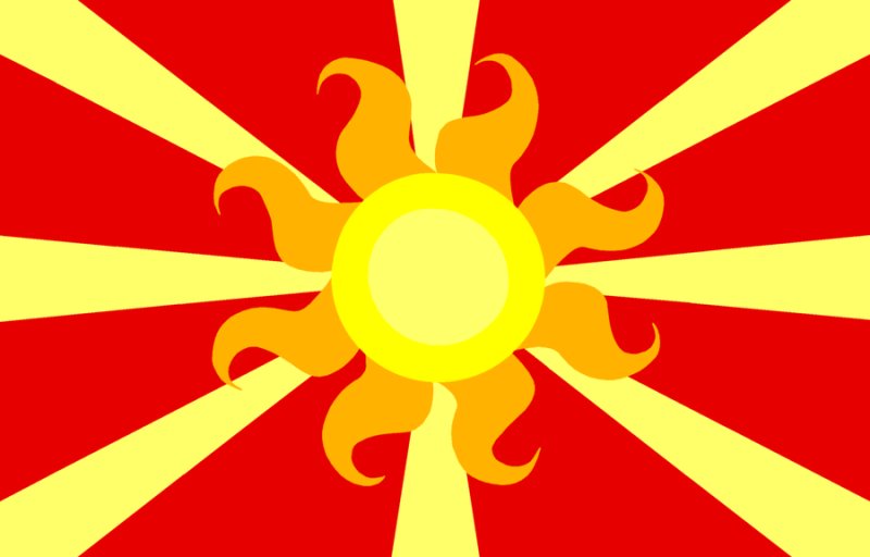 Флаг красный фон желтое солнышко