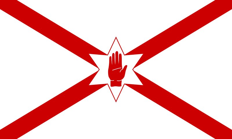 Флаг красный крест на белом фоне с короной
