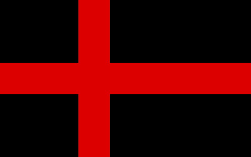 Флаг красный крест на белом фоне с орлом