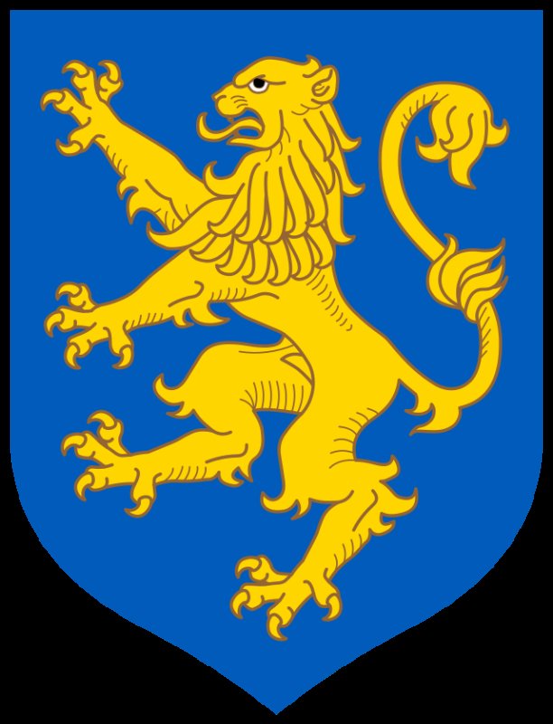 Флаг лев на синем фоне