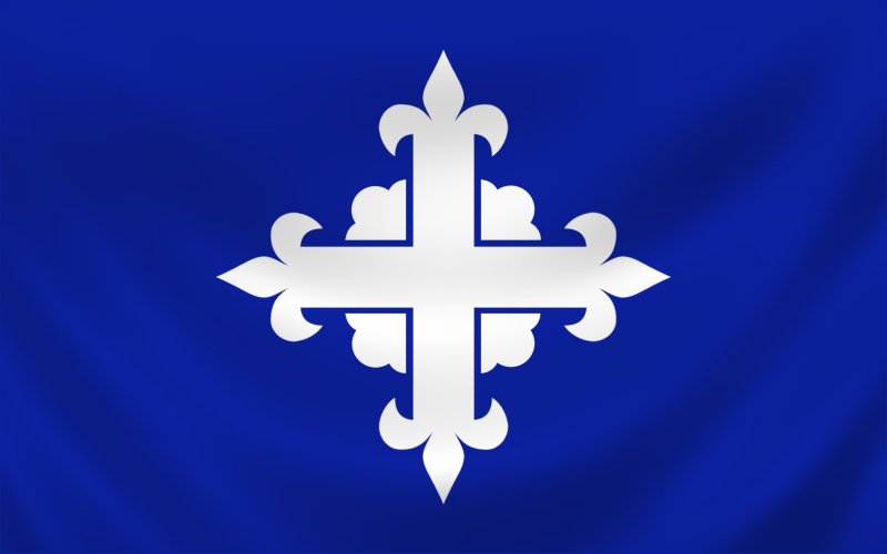 Флаг лилии на синем фоне