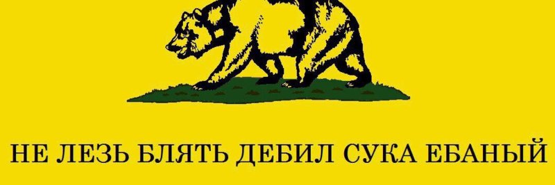 Флаг медведь на желтом фоне
