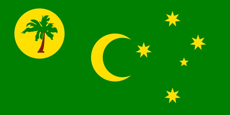 Флаг месяц на зеленом фоне