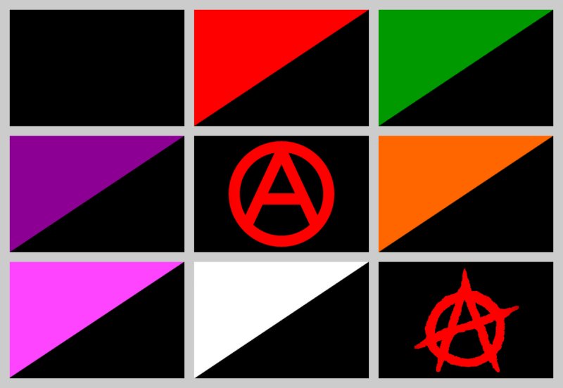 Флаг на фоне анархии