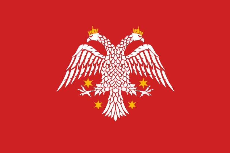 Флаг орел на красном фоне