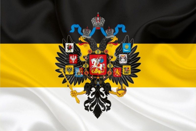 Флаг орел на желтом фоне