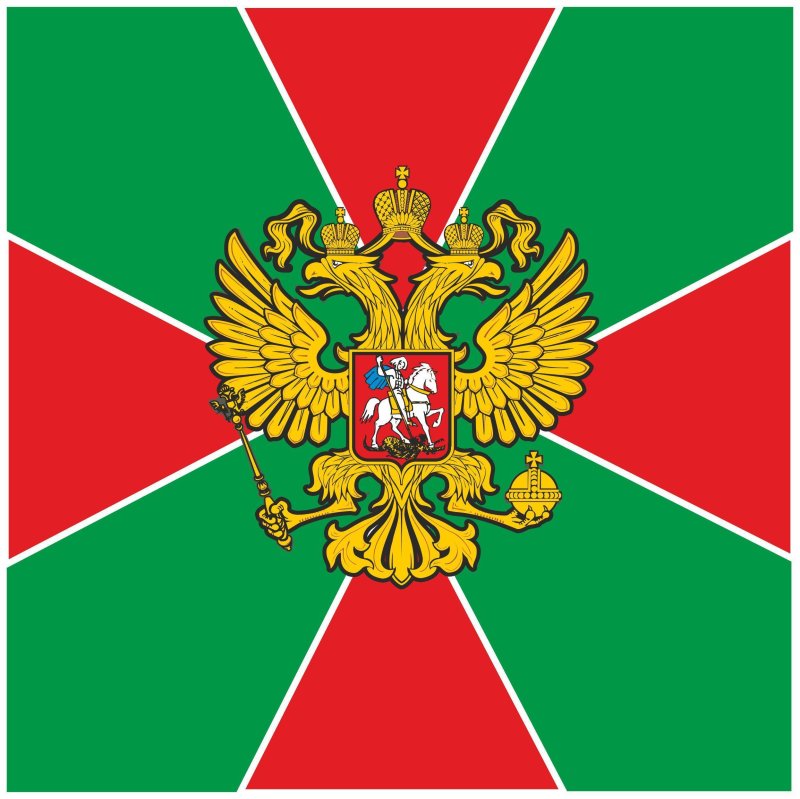 Флаг с короной и крестом на красном фоне