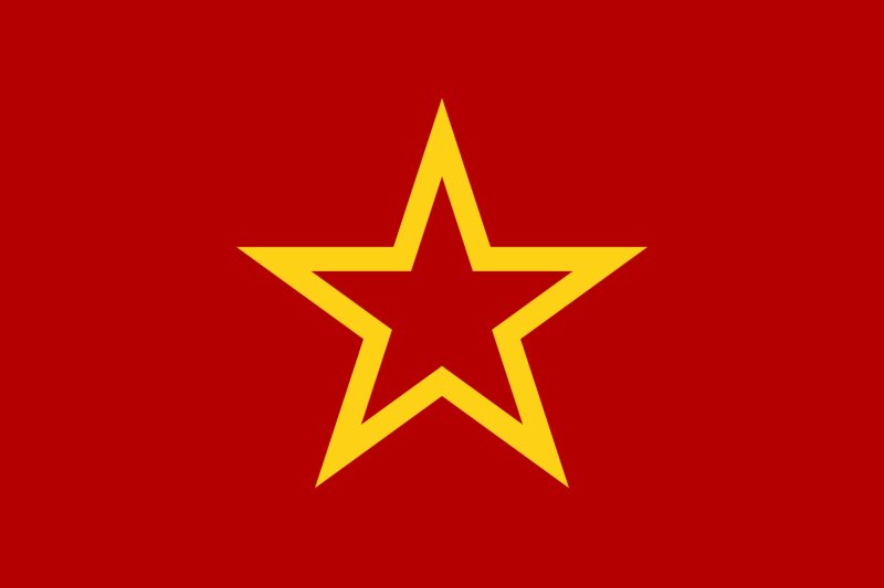 Флаг с одной звездой на красном фоне