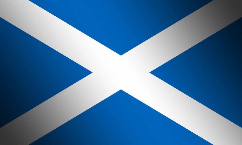 Флаг шотландии на белом фоне