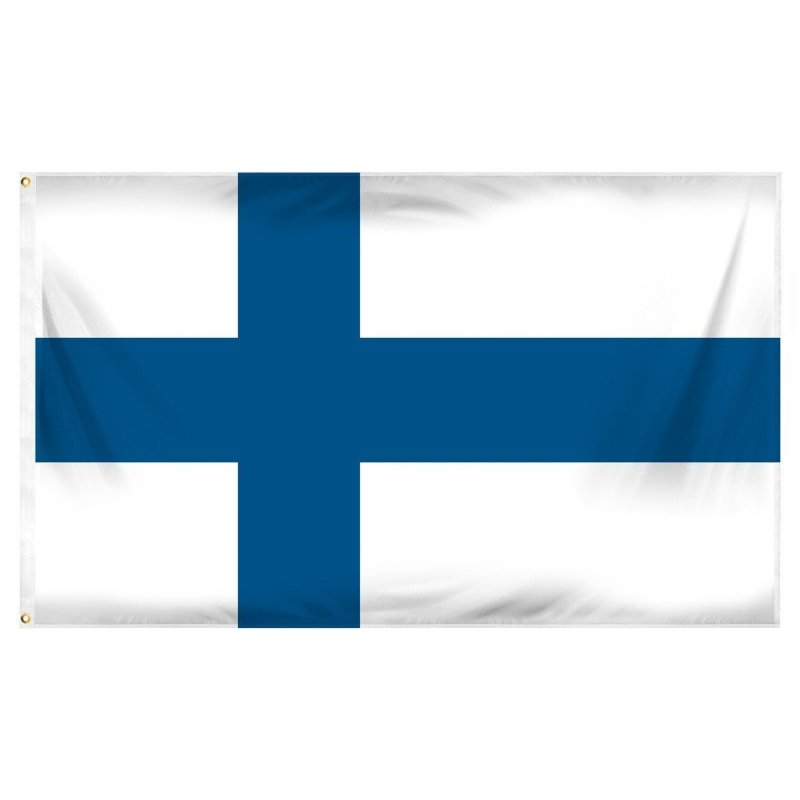 Флаг синий крест на белом фоне