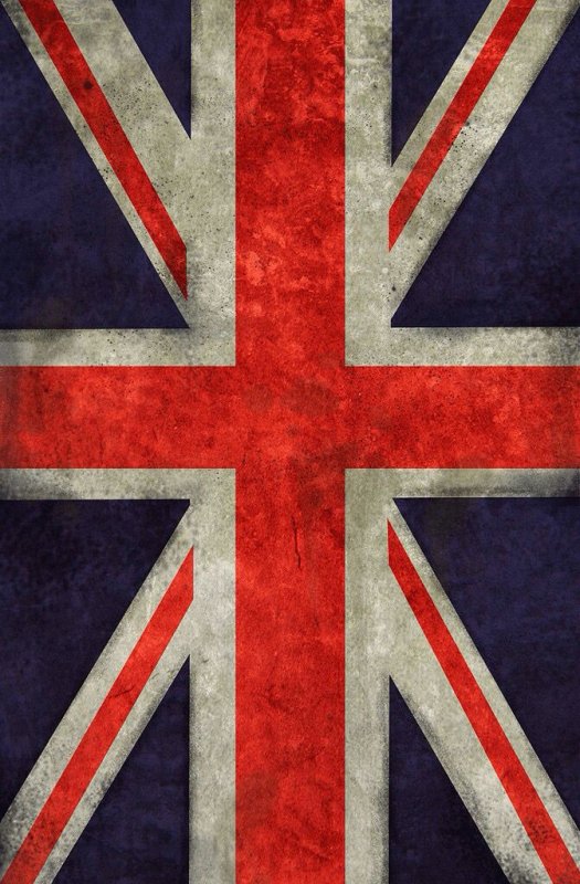Флаг великобритании на черном фоне